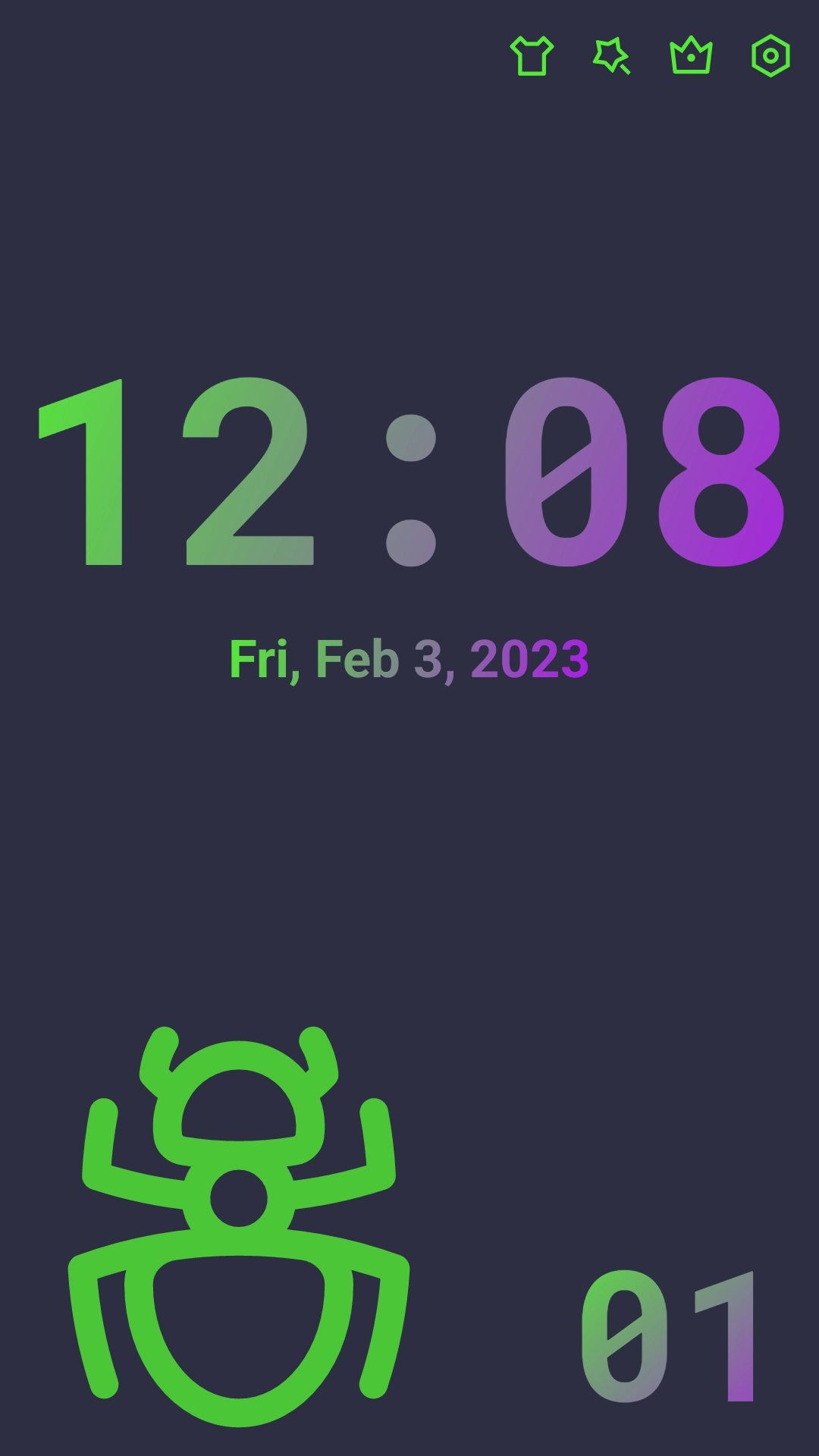 Retro Clock screenshot 1